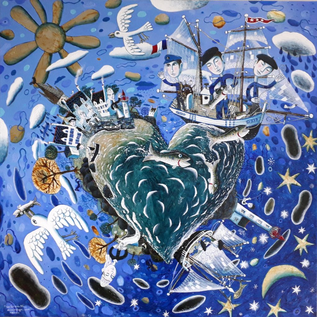 Coeurs Planètes - Pendelio artiste peintre